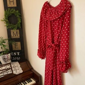 {•SHEIN•} Red Polka Dot Dress